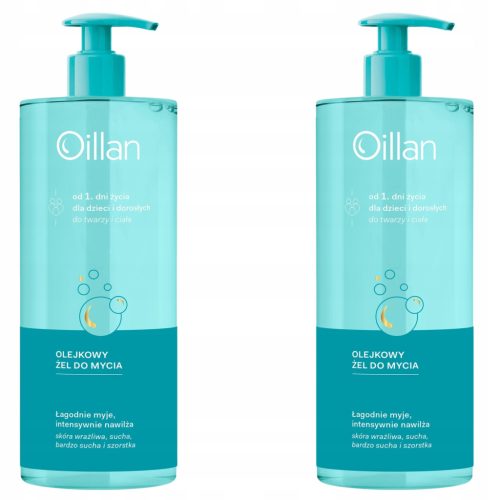 2x OILLAN Gel za pranje s ekstraktom zobi i uljem borage - 750 ml