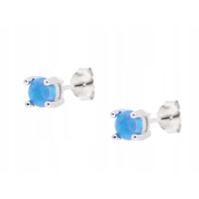 PREKRASNE SREBRNE NAUŠNICE S OPALOM 4MM