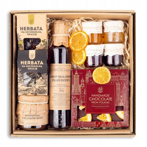  Poklon SET mini conf x4 ČOKOLADA čajni sirup džem BOX sa
