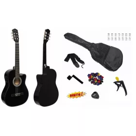   Električna klasična gitara 4/4 Montana CEQ crni sjaj + pribor - set