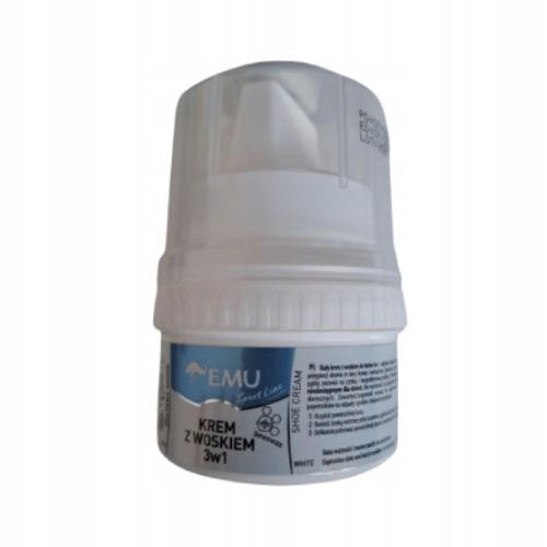 EMU Sport Line - Krema za obuću s voskom 3u1 - Bijela, 50 ml