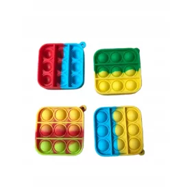    32x POP IT SQUARE, ANTI-STRES SENZORIČNE IGRAČKE ZA DJECU SA KLJUČEVIMA