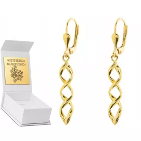ZLATNE VISEĆE NAUŠNICE OD 585 ZLATA ZA ŽENE