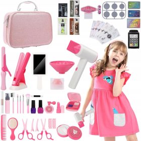   SET ZA FRIZIRANJE DJECE SA SUŠILOM ZA KOSU, ČEŠLJEVIMA I ALATIMA ZA OBLIKOVANJE