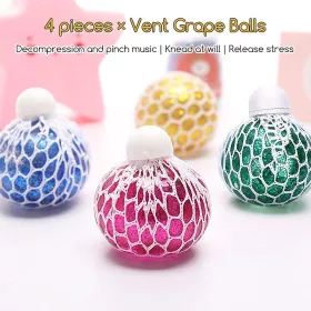  Lopta protiv stresa s mrežom, stiskanje od 4 dijela