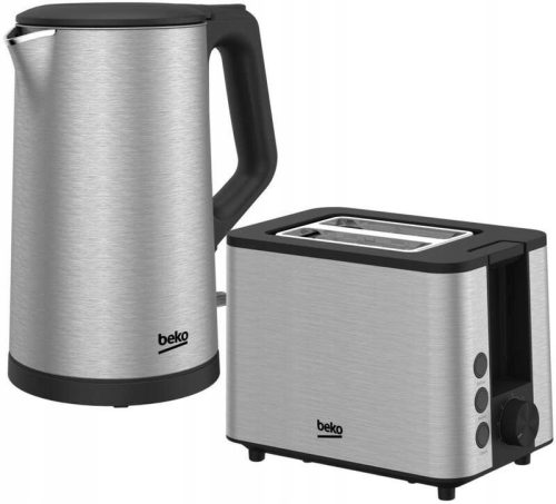 Beko Set Električno Kuhalo za Vodu WKM 7322 I + Toster TAM 7321 I 950W Inox