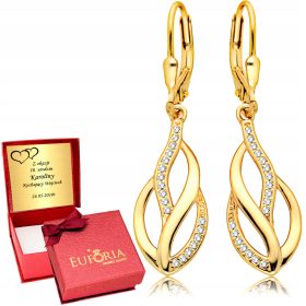 Zlatne viseće naušnice od 925 srebra za žene