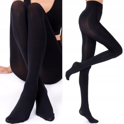Velur 200 den 3D velvet rajstope bez gaćica T-traka polumat crna tg.4