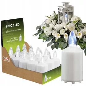 Set od 15 LED Električnih Svijeća za Groblje + Baterije
