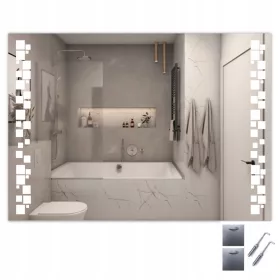  LED OGLEDALO 120x90 cm LED HORIZONTALNO SVJETLEĆE ORHIDEJA