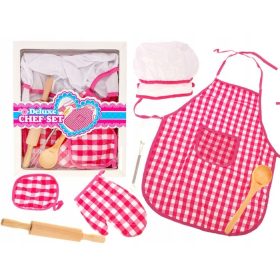 Kuharski set za djecu s pregačom i kuhinjskim alatima