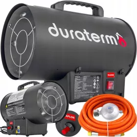   Toplinski Grijač Duraterm NGDR15 15kW plinski ventilator + crijevo s reduktorom