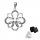  Srebrni privjesak 925 Elegantni privjesak FLOWER ROSETTE za nju