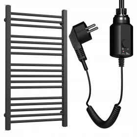   GRZEJNIK ELEKTRYCZNY DRABINKA 940/550 CRNA MAT + GRIJAČA 300W CRNA 24H