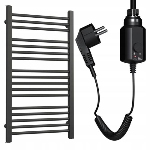 GRZEJNIK ELEKTRYCZNY DRABINKA 940/550 CRNA MAT + GRIJAČA 300W CRNA 24H