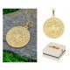 Zlatni amulet od 585 zlata s Drvetom života, Drvetom sreće i Odinovom runom 14 kt