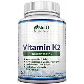   Suplement Dijeta Vitamin K2 (MK-7) 200mcg, 365 Tableta - Za Zdrave Kosti!