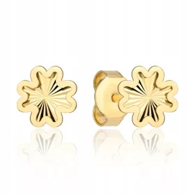 Elegantne zlatne naušnice s konicama od 585 zlata