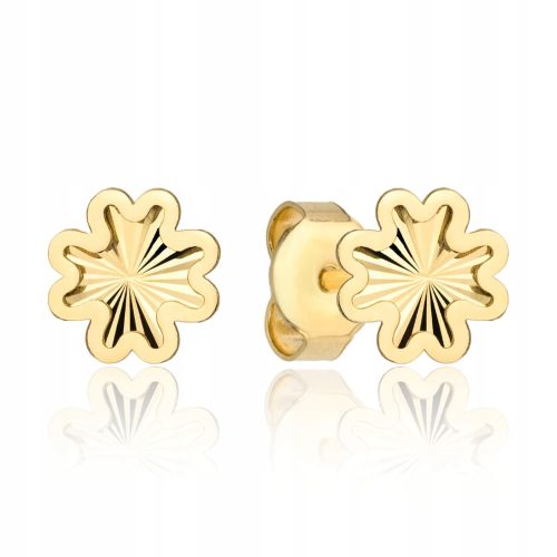 Elegantne zlatne naušnice s konicama od 585 zlata