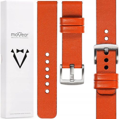 MOVEAR Prestižni kožni remen 22 mm za vrhunski sat u boji naranče