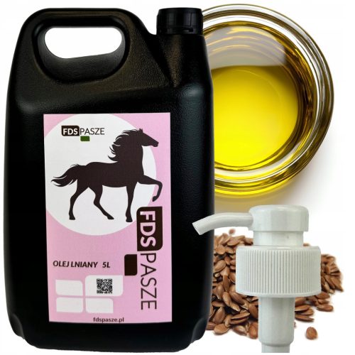 FDS Oil Feed laneno ulje za konje 5 litara Prirodno nerafinirano hladno prešano FDS Feed 5 kg