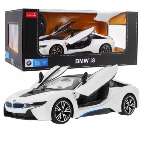  BMW i8 bijeli RASTAR model 1:14 Auto na daljinsko upravljanje + 2,4 GHz daljinski upravljač