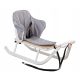 Mighty Metal Sled with Grey Cushion for Kids, Backrest, and Safety Strap