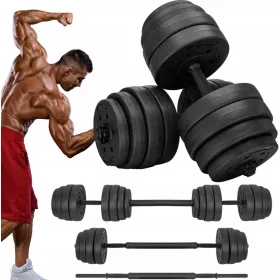    PODESIVE Bučice + uteg set bučica za vježbanje 2x20kg 40kg