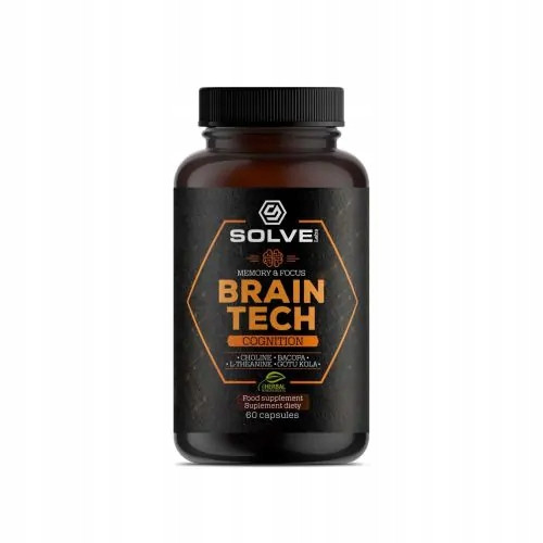 Brain Tech - Dodatak prehrani za Memoriju i Fokus s Vitaminom B6, 60 kapsula