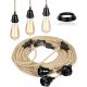  Visilica sa utikačem, 3-svjetla E27 grlo za lampu sa kablom, kabel za lampu