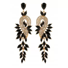   Elegantne kristalne naušnice s čipkom, idealne za vjenčanja i posebne prigode