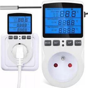 Elektronički sobni termostat s gniazdem 16A 230V