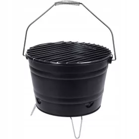  BBQ kanta za roštilj za kampiranje 27 cm crna