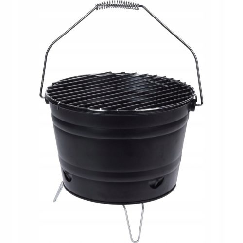  BBQ kanta za roštilj za kampiranje 27 cm crna