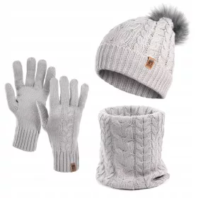    Heyo set: kapa, grijač za vrat (golf), rukavice HZ0004, univerzalna veličina, siva