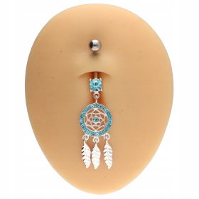    TRBUŠNE NAUŠNICE od AG 925 SREBRA s plavim CIRKONIJAMA 1,6/10/5+13x36 mm