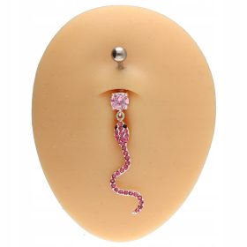    TRBUŠNE NAUŠNICE od AG 925 SREBRA sa ružičastim CIRKONIJAMA 1,6/10/5+6x38 mm