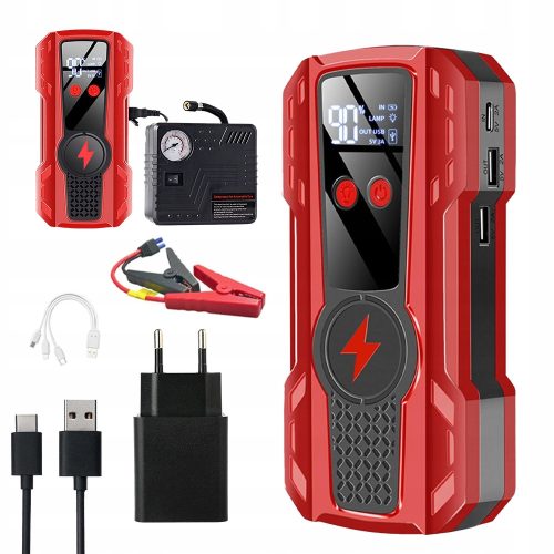 JUMP STARTER AUTOMOBILA SA POWERBANKOM I KABLOVIMA