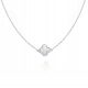  Srebrna djetelina choker ogrlica, sedef PR.925, 40cm