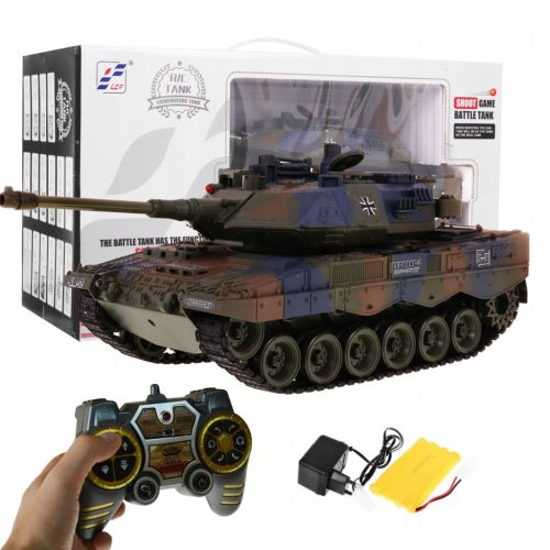 DALJINSKI UPRAVLJAN CZOŁGOM LEOPARD 1:18 Z GENERATOROM DYMU