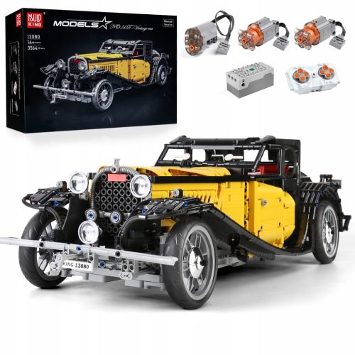Vintage RC T50 Classic Sedan Building Blocks Toy Car by MOULDKING