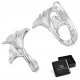 Ginko Leaves Silver Earrings with 925 Silver Clasp