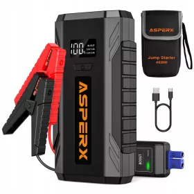   ASPERX Starter Powerbank 2000A 12V LED za 8L Benzin 65L Dizel