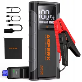   ASPERX Powerbank 4500A 12V za automobile Benzina Dizel LED USB-C LCD