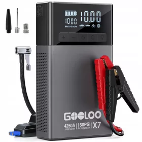   GOOLOO X7 4250A Akumulator s kompresorom za pokretanje 160 PSI 12V Type-C