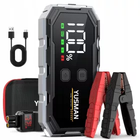   YUSMAN Snaga Pokretanja Powerbank 4000A 12V 8L Benzin 6L Dizel LCD LED