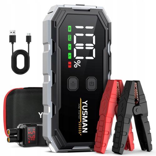 YUSMAN Snaga Pokretanja Powerbank 4000A 12V 8L Benzin 6L Dizel LCD LED