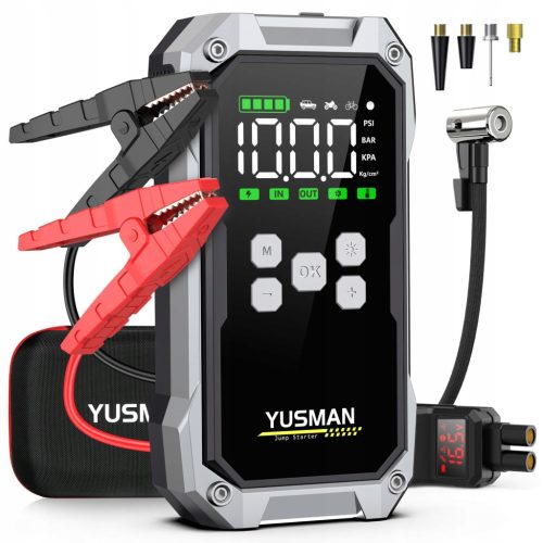 YUSMAN 5000A 12V Powerbank s kompresorom 150PSI 21800mAh LED LCD