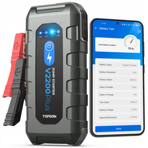 TOPDON V2200 Plus Starthilfe Powerbank & Tester do akumulatorów