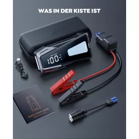   BuTure VAC Powerbank za pokretanje vozila s benzinskim i dizelskim motorom 4000A 12V s LED svjetiljkom